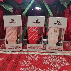 Stanley Ornament Keychain Set - Candy Cane, Frost, Strawberry, HOLIDAY 2025!